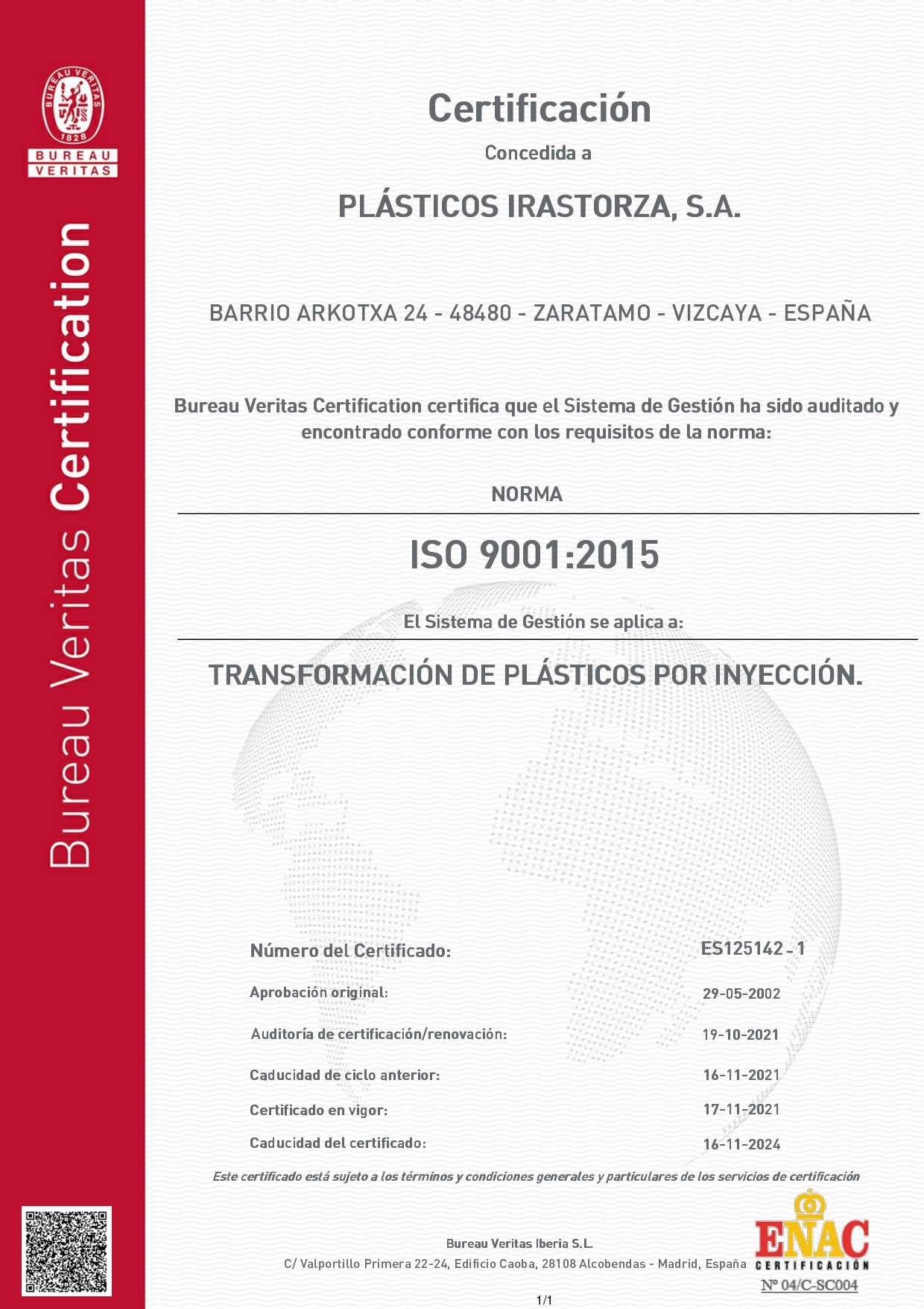 certificación ISO 9001