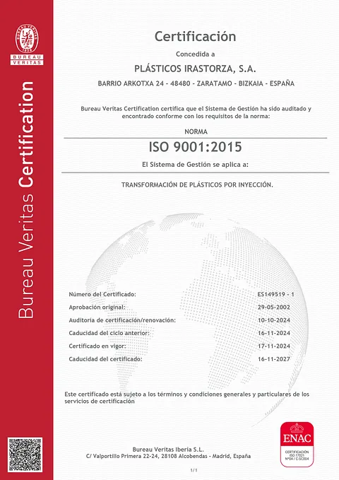 certificación ISO 9001